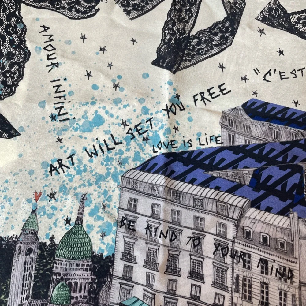 Blondie 85 Zadigcity Night Silk Scarf from Zadig& Voltaire - Picture 7 of 15